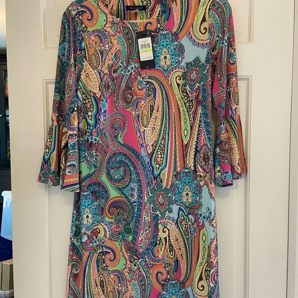 Tommy Hilfiger Multicolor Paisley Dress NWT.